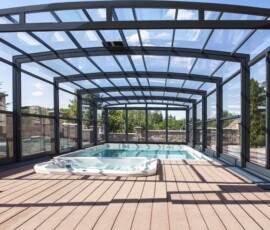 Popp Poolüberdachung Prestige P4 | hohe Bauform - Wellnessüberdachung