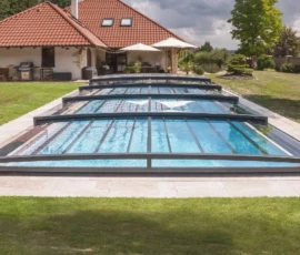 Poolüberdachung Prestige P9 Superflache Poolüberdachung Prestige P9